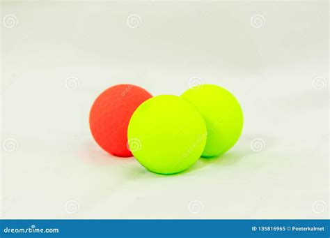 Three colored golf balls stock image. Image of colorful - 135816965