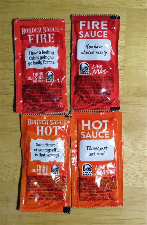 Taco Bell Sauce Packets Sayings - tattoototattoos