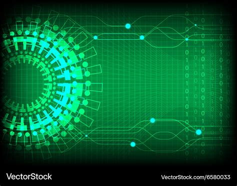 Green Technology Number Background Royalty Free Vector Image