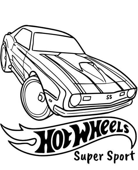 Super Sport coloring page Hot Wheels - Topcoloringpages.net