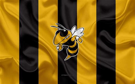 Georgia Tech Yellow Jackets, American Football Team, Emblem, Silk Flag ...