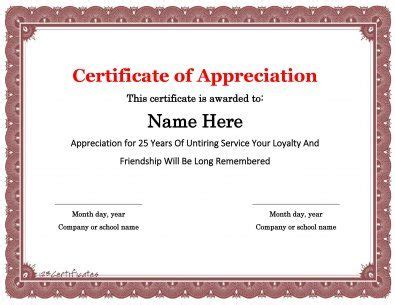 Download Certificate of Appreciation 20 | Certificate of appreciation ...