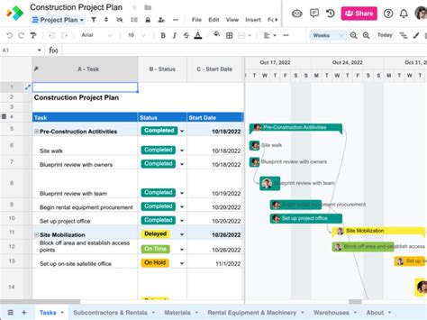 Project Plan Timeline Excel Template