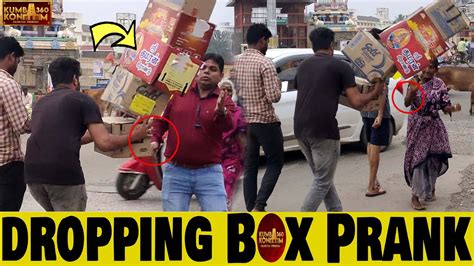 DROPPING BOX PRANK 😝😂 | PEOPLE REACTION | SHORT PRANK |KUMBAKONAM 360 l ...