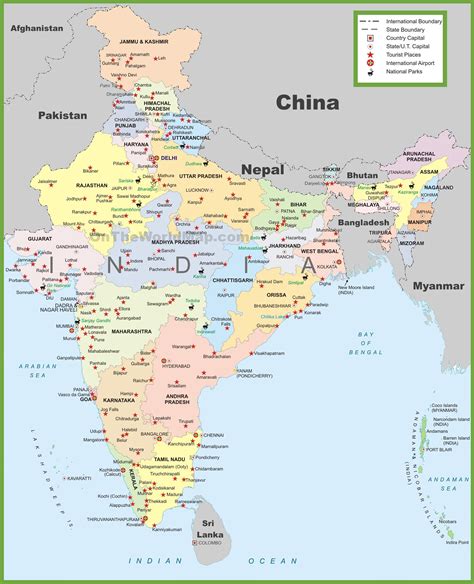 South India Map With Districts