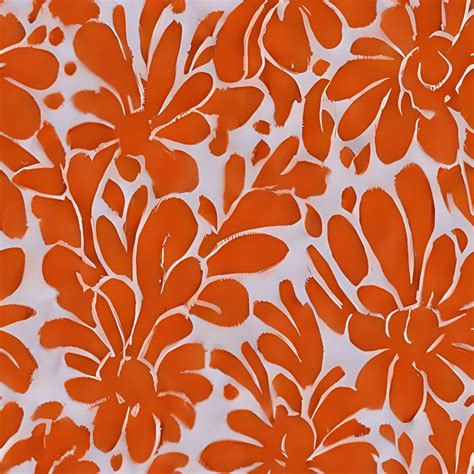 Vintage 90s Orange Floral Pattern · Creative Fabrica