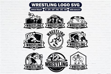 Set Of Wrestling Logo Collection - Design Cuts