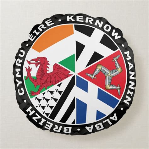 Celtic Nations Countries Flags Round Pillow | Zazzle.com | Countries ...