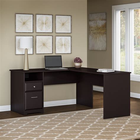 Buy Bush Furniture Cabot 60W L Shaped Computer Desk with Drawers in ...