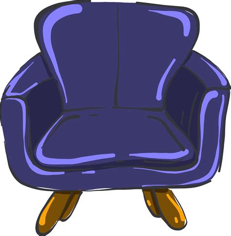 Blue chair, illustration, vector on white background. 13496349 Vector ...