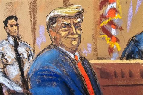 Trump trial sketch artists catch the former president's many courtroom ...