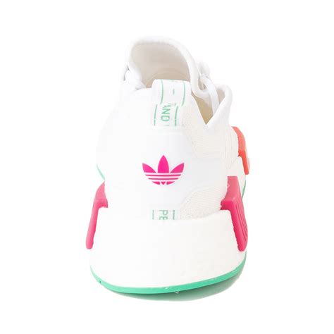 Womens adidas NMD R1 Athletic Shoe - White / Pink | Journeys