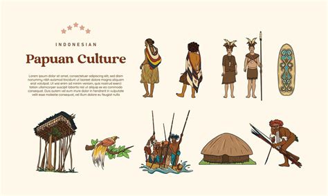 Isolated Papua culture hand drawn illustration 13267120 Vector Art at ...