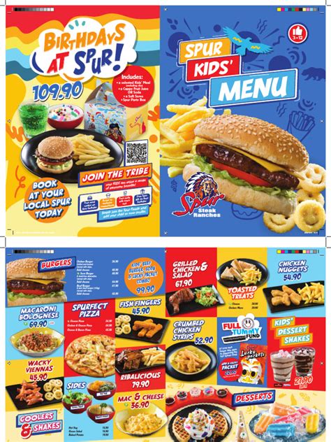 18487S - Spur Kids Menu November 2023 STD FA | PDF | Marshmallow | Foods