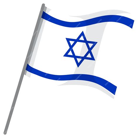 Premium Vector | Isolated israel flag in cartoon style