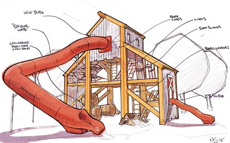 Conceptual Playground Design Sketches | Earthscape Play