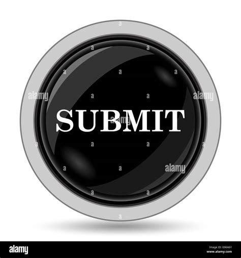 Submit icon. Internet button on white background Stock Photo - Alamy