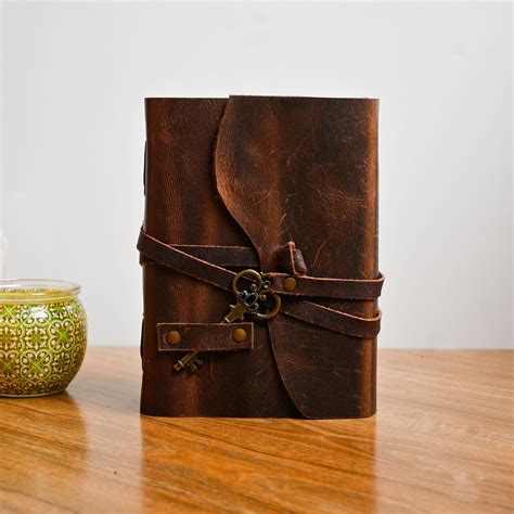 Handmade Leather Journal Vintage Deckle Edge Paper With - Etsy India in ...