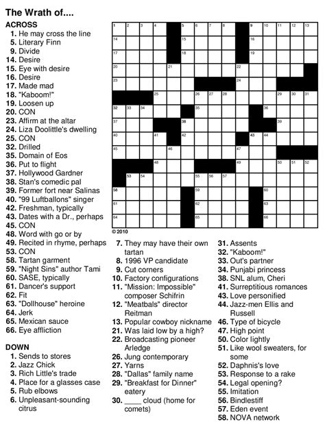 easy crossword puzzles for seniors activity shelter - easy crossword ...