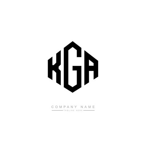 KGA letter logo design with polygon shape. KGA polygon and cube shape ...