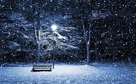 HD wallpaper: Snowing, wooden bench, Seasons, Winter, winter season ...