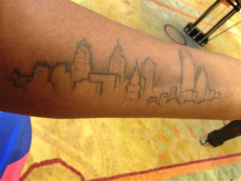 Philly Skyline Outline Tattoo Calculating and working please be patient