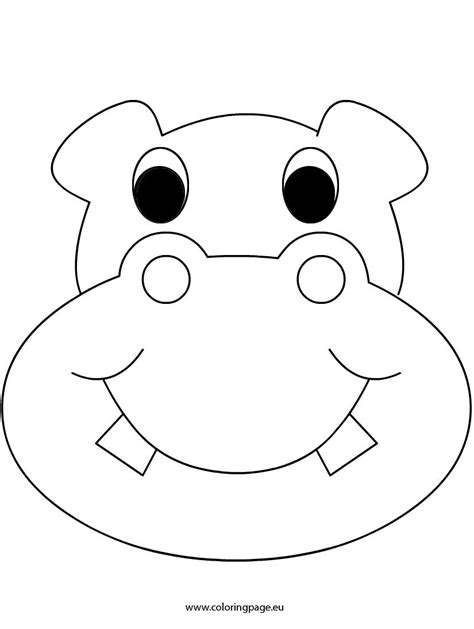 Animal Mask Coloring Page for Children