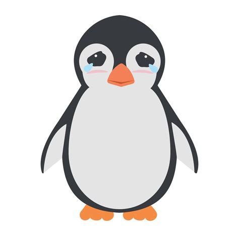 Cute Penguin crying cartoon illustration 7838137 Vector Art at Vecteezy