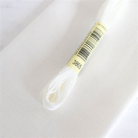 Cotton Hand Embroidery Fabric - White - Stitched Modern