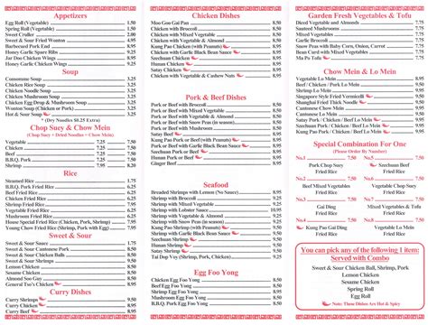 Chinese Garden Menu Buncrana