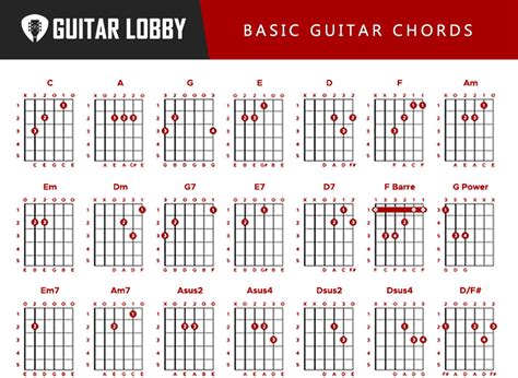 27 Basic Guitar Chords for Beginners (2025 with Charts) - Guitar Lobby