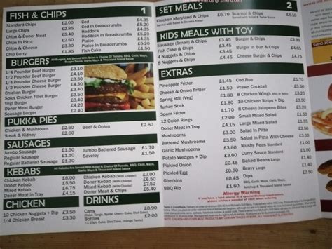 Menu at Michael's Grill restaurant, Northampton