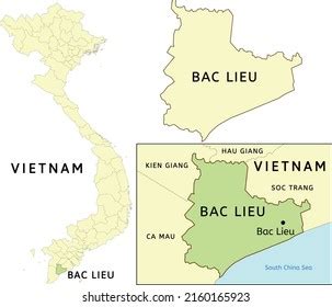 Bac Lieu Province Location On Map Stock Vector (Royalty Free ...