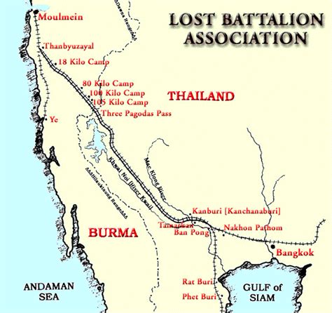 Death Railway Camps in Burma and Thailand - Partial