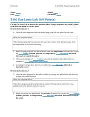 Understanding Gas Laws through Laboratory Experiments | Course Hero