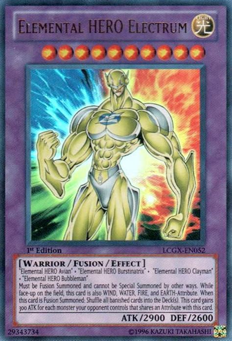 YuGiOh GX Legendary Collection 2 Single Card Ultra Rare Elemental HERO ...