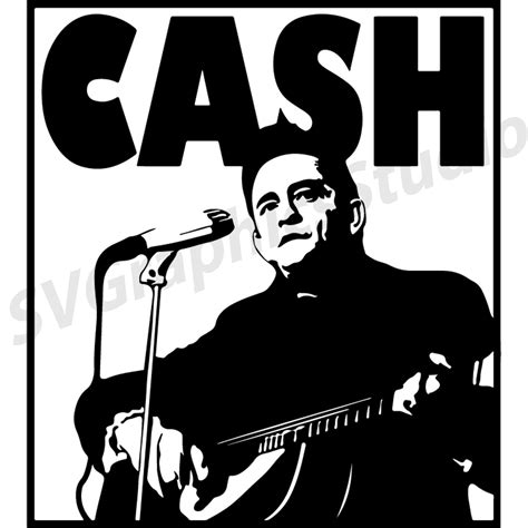 Johnny Cash SVG file Johnny Cash clipart SVG file Cricut | Etsy