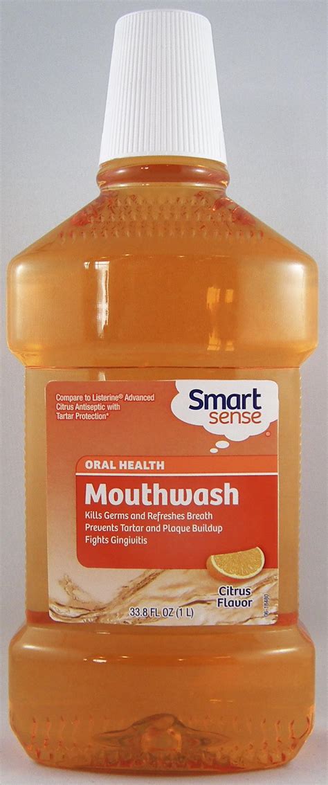 Smart Sense Mouthwash Antiseptic Citrus Flavor 33.8 fl oz (1 lt)