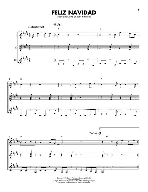 Feliz Navidad by Jose Feliciano - Guitar Ensemble - Guitar Instructor