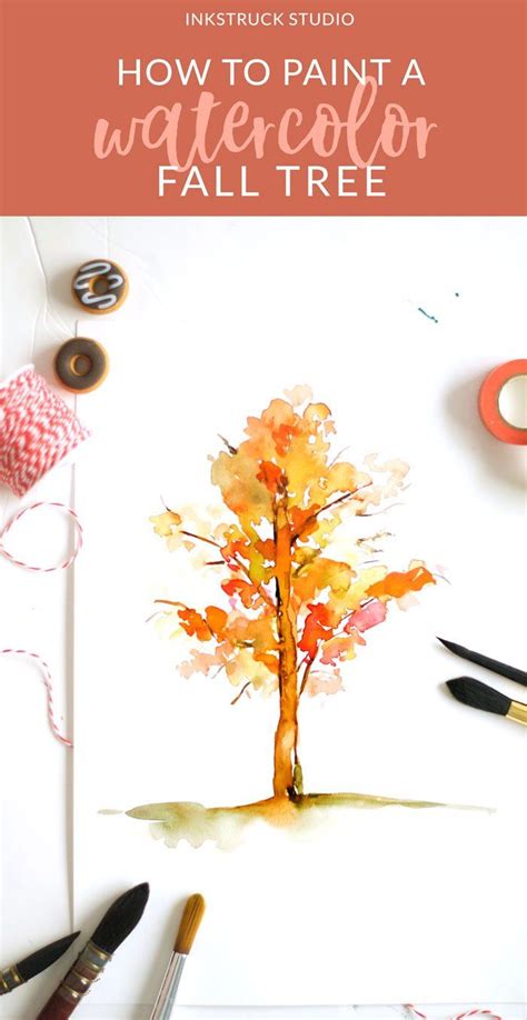 HOW TO PAINT A WATERCOLOR FALL TREE - Inkstruck Studio | Fashion ...