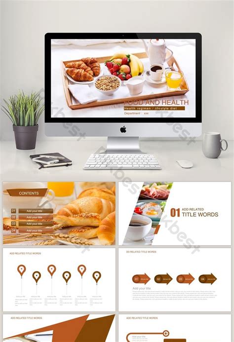 template ppt diet nutrisi makanan sehat | PowerPoint templat PPTX ...