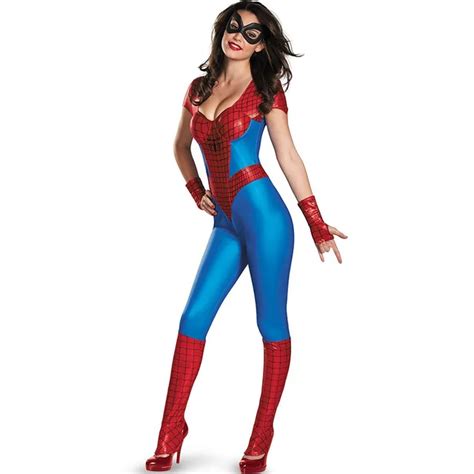 Spiderman Costume for Women Adult Halloween Carnival Cosplay Costume ...