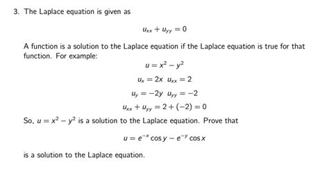 Solved 3. The Laplace equation is given as Uxx + Uyy = 0 A | Chegg.com