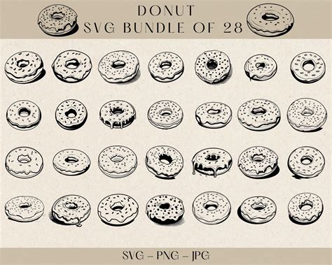 Donut SVG, Donut Vector, Donut Clipart, Donut Png, Donut Silhouette ...