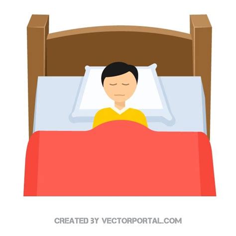 MAN SLEEPING IN BED Royalty Free Stock SVG Vector and Clip Art