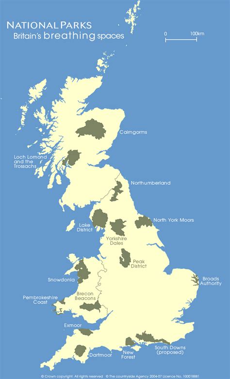 Map Uk National Parks - Direct Map