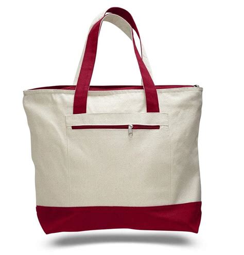 Heavy Canvas Tote bags Zippered Shopping , Canvas Totes Bags ...