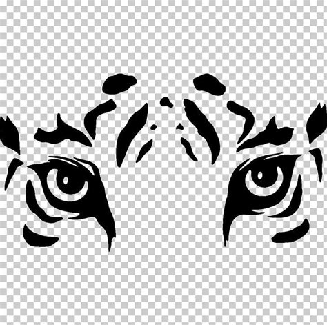 Tiger's Eye Drawing White Tiger Silhouette PNG - animals, art, black ...