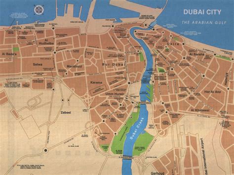 Map of Dubai, UAE