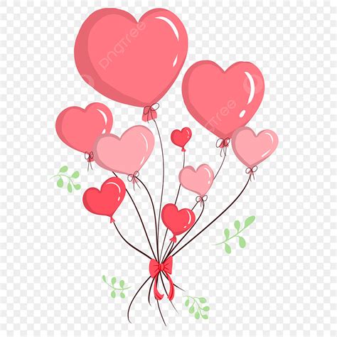 Hand Painted Balloons PNG Image, Vector Hand Painted Heart Balloon ...